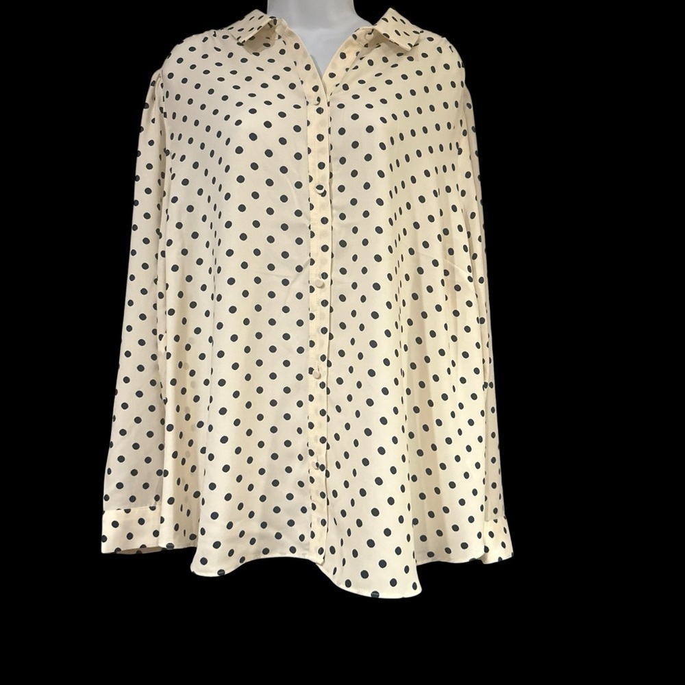 ✨ NWT LC Lauren Conrad Polka Dot Blouse – Size 2X (Women’s Plus) ✨